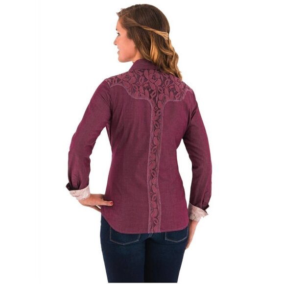 Noble Outfitters L/S Bluegrass Button Lace Overlay - Picture 3 of 8
